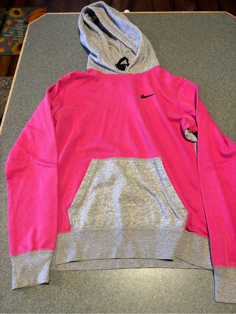 Nike Pink and Gray Pullover Hoodie